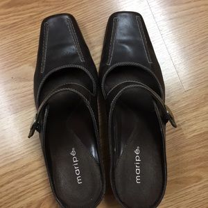 MARIPE’ BROWN PUMPS MULES SIZE 8.5